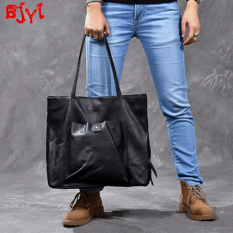 Geïmporteerd lederen grote capaciteit Mannen handtas zachte zwart lederen draagtas mannen tij tote schouder messenger bags mannelijke winkelen tassen Geïmporteerd lederen grote capaciteit Mannen handtas zachte zwart lederen draagtas mannen tij tote schouder messenger bags mannelijke winkelen tassen