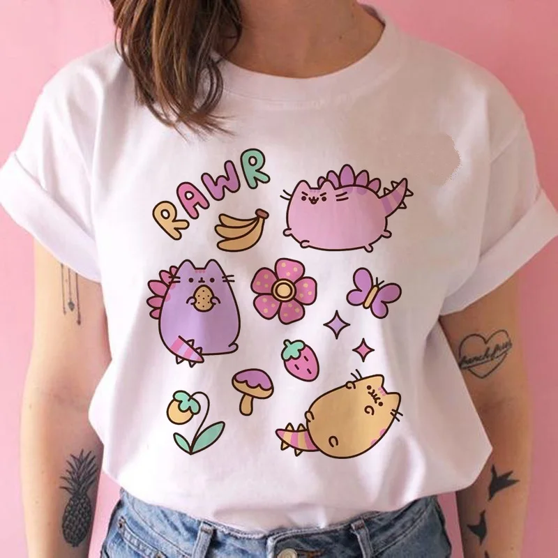 Женская футболка kawaii ulzzang Tumblr гранж графическая Футболка harajuku футболка Повседневная мультяшная футболка Повседневная женская летняя