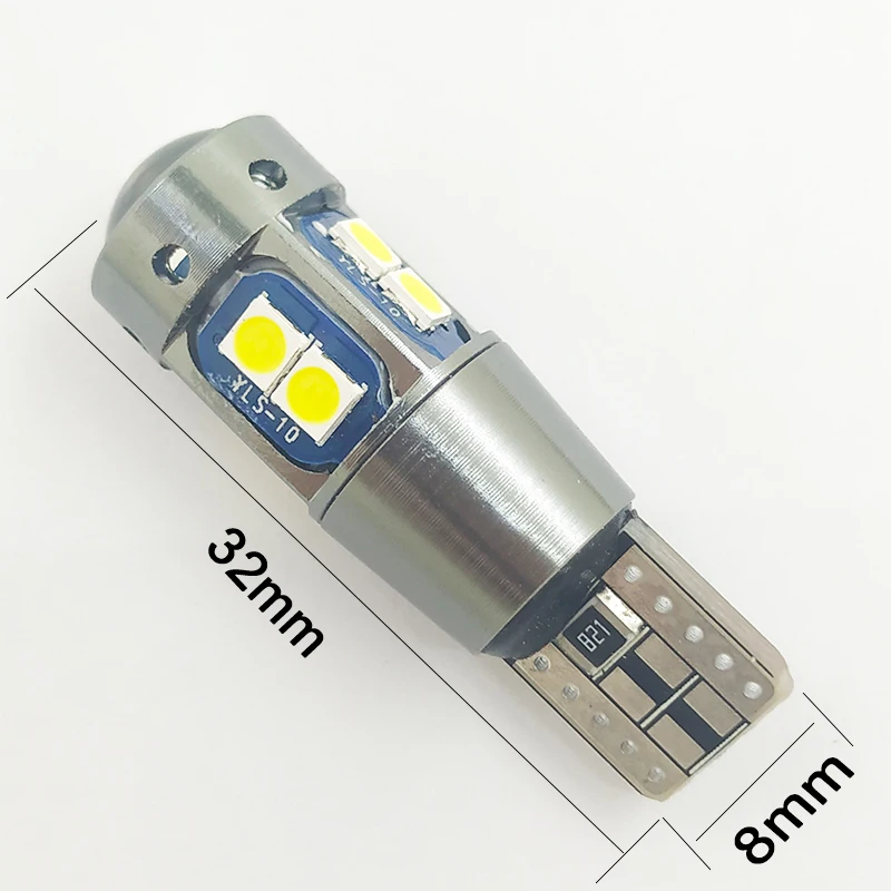 Светодиодная лампа Canbus T10 W5W 1 шт 12 В 10SMD сигнальная чипы 3030 светодиод 168 194
