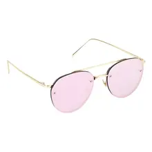 Антибликовые UV400 Не угнетают кремнезема нос мост красочные очки для океана линзы солнцезащитные очки сплав оправа винтажные очки
