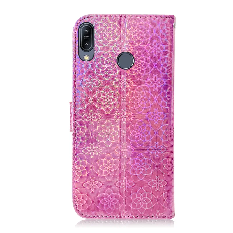 Лазерный флуоресцентный флип-кошелек чехол для телефона для Asus Zenfone Max(M2) ZB633KL умный чехол для телефона для Asus ZB633KL Чехол-книжка