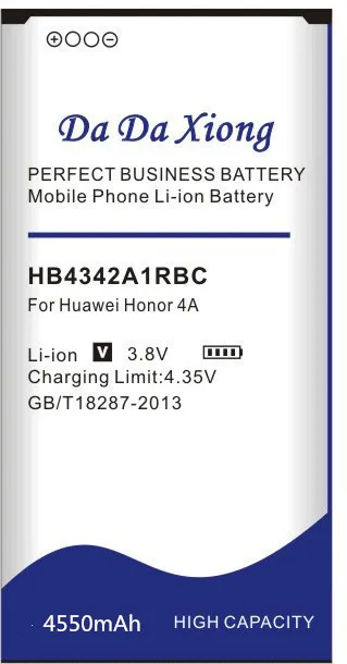 Da Xiong 4550 мАч HB4342A1RBC Аккумулятор для huawei Honor 4A Honor4A SCL-TL00