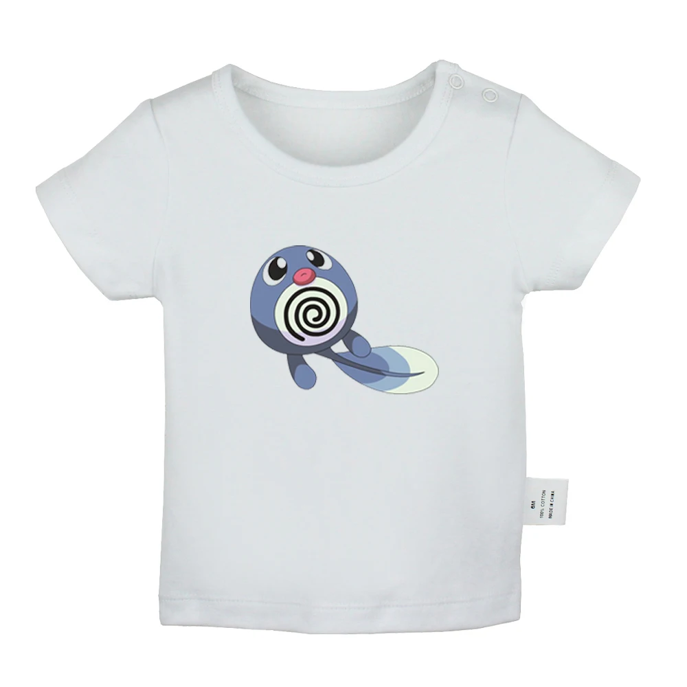 JbBabyYW963D Футболки для новорожденных с рисунком Pokemon Dratini Gyarados Lapras Poliwag; однотонные футболки с короткими рукавами для малышей - Цвет: JbBabyYW963D