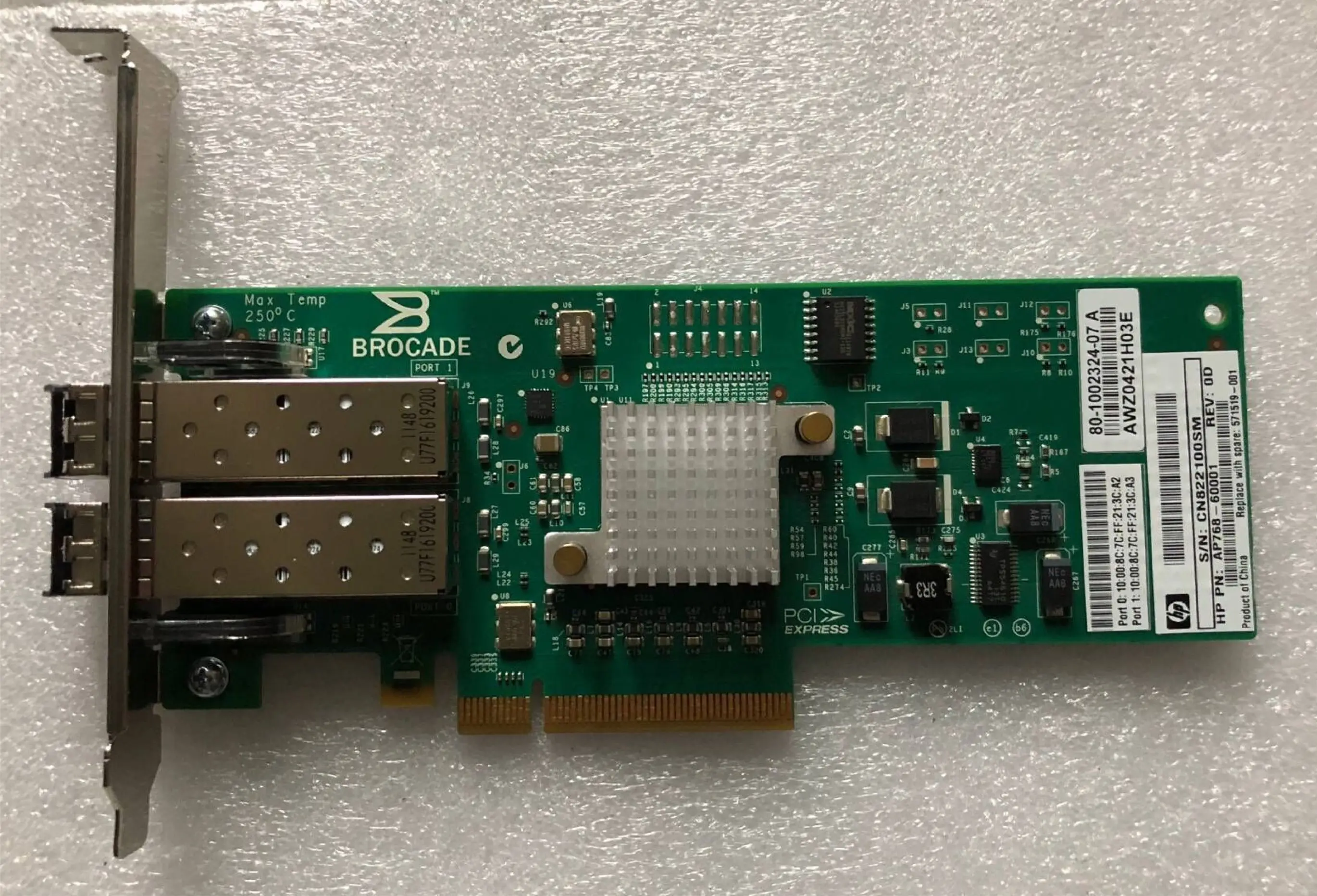 AP768-60001 AP768A 571519-001 42B PCIe 4 Гб Fibre Channel двухпортовый адаптер для основной шины |