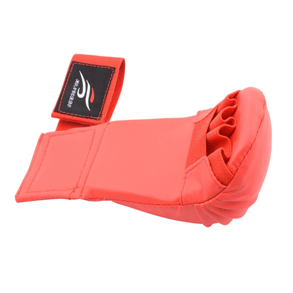 WKF Karate Gloves Sparring Men Women Training Mitts for Kids Red Blue Boxing MMA Pouching Bag Gloves Taekwondo Hand Gear Protect