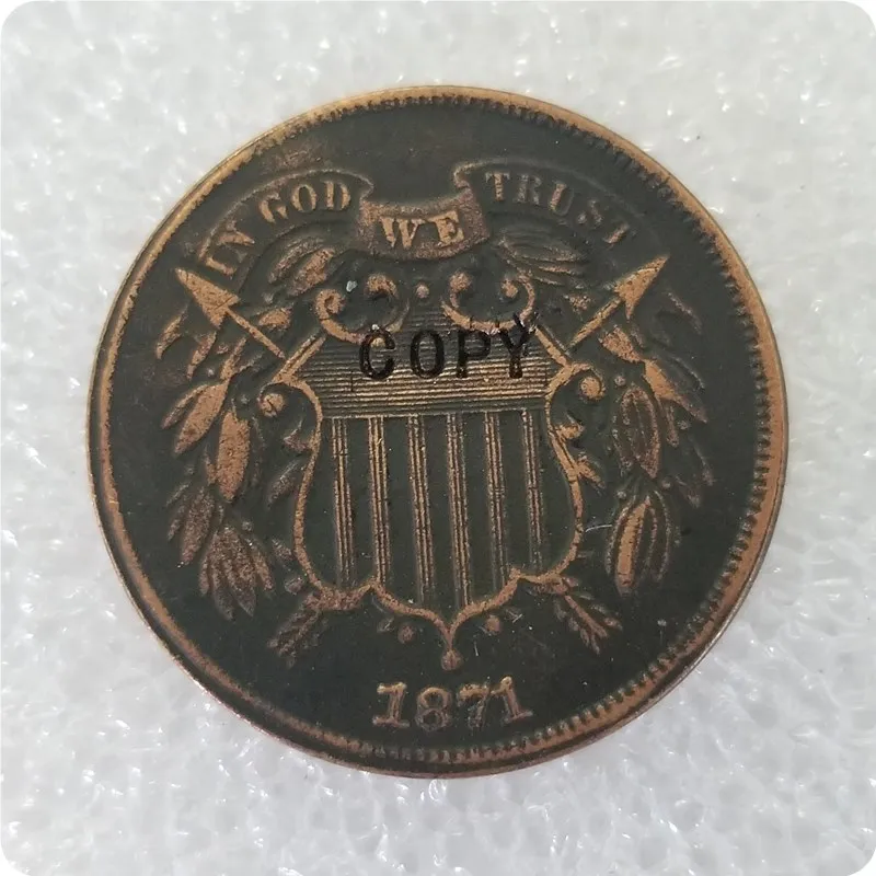 USA 1864-1873 Two Cents COPY COIN - Цвет: 1871