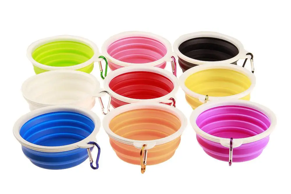 Carabiner silicone pet dog bowl (9)