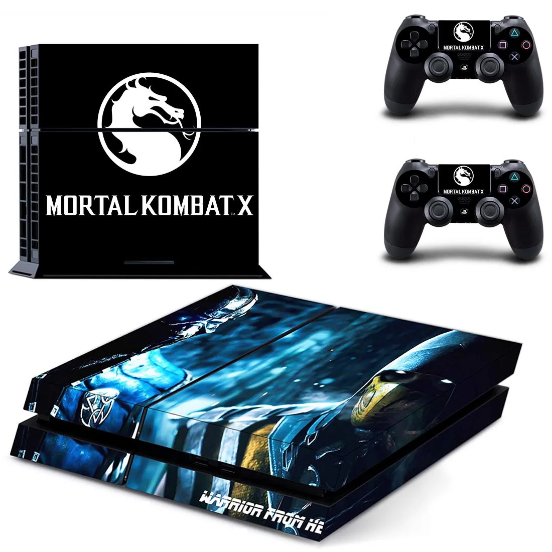 Mmoral Kombat X Play station 4 стикер s, PS 4 Виниловая наклейка для PS4 Pegatinas Adesivo для консоли playstation 4 и 2 контроллера