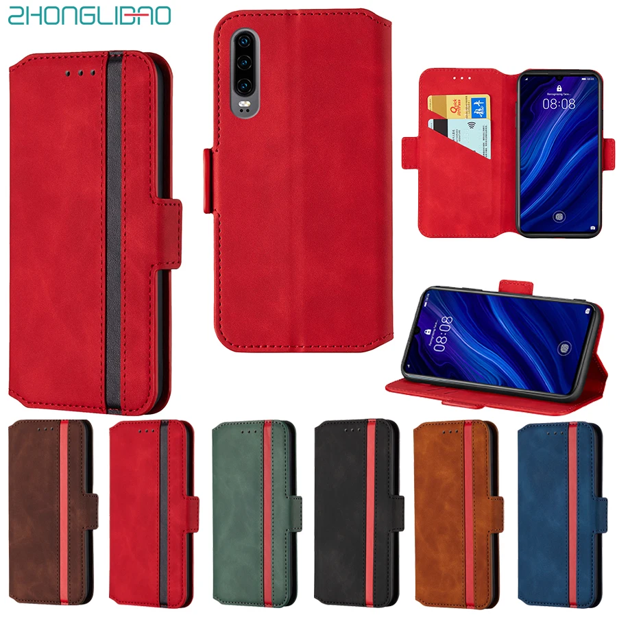 Матовый флип-чехол для телефона Huawei P30 Mate 30 Honor 20 Pro P20 Lite P Smart Y5 Y6 2019 Z 2018 8a 8s Pu кожаный