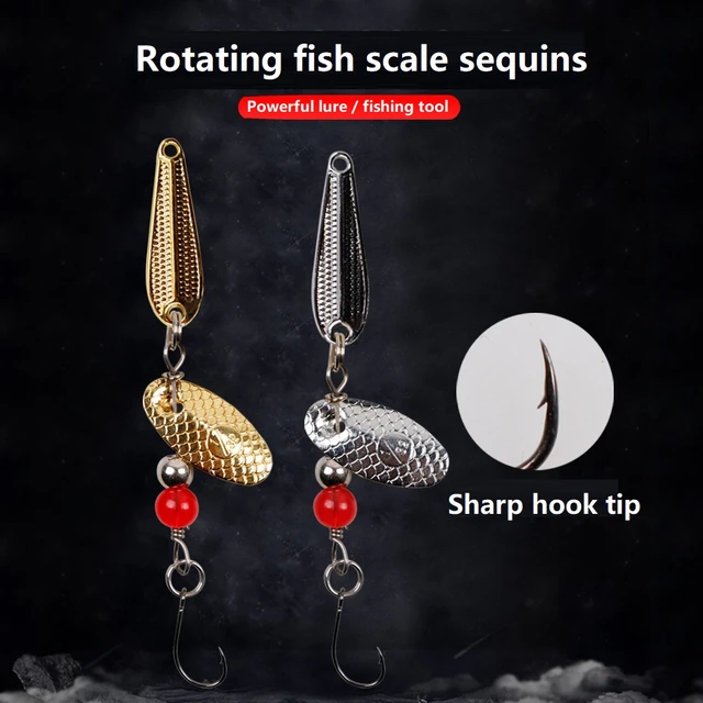 5Pcs/lot Bearing Ring Willow Leaf Sequin With Connector Metal Blades  Spinner Spoon Bait DIY Rattle