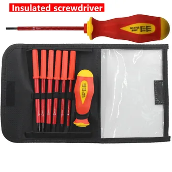 

Insulated Screwdriver Set 7 Piece 1000V High Voltage Insulated Electrician Hand Tool Opening Repair Precision Tool Set