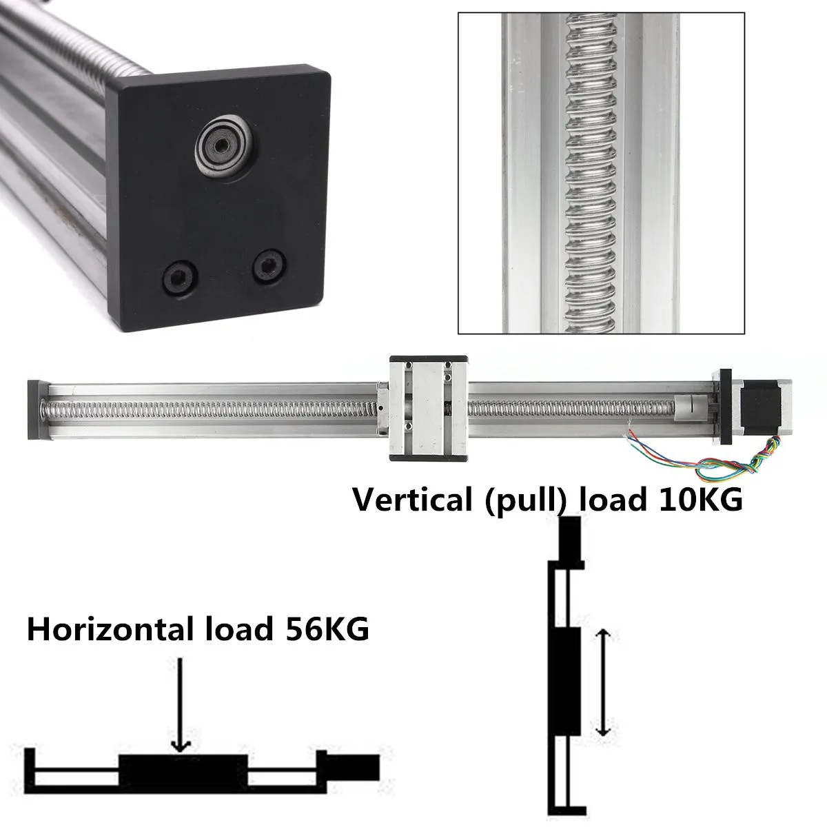 

400MM1204 Ball Screw Linear CNC Z Axis Slide Stroke Actuator Stepper Motor Kit DIY Linear Motion Milling Kit