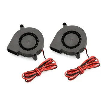 

2Pcs DC 12V Mini 3D Printer Cooling Fan Parts 5015 Radial Turbo Blower Cooling Fan for 3D Printer