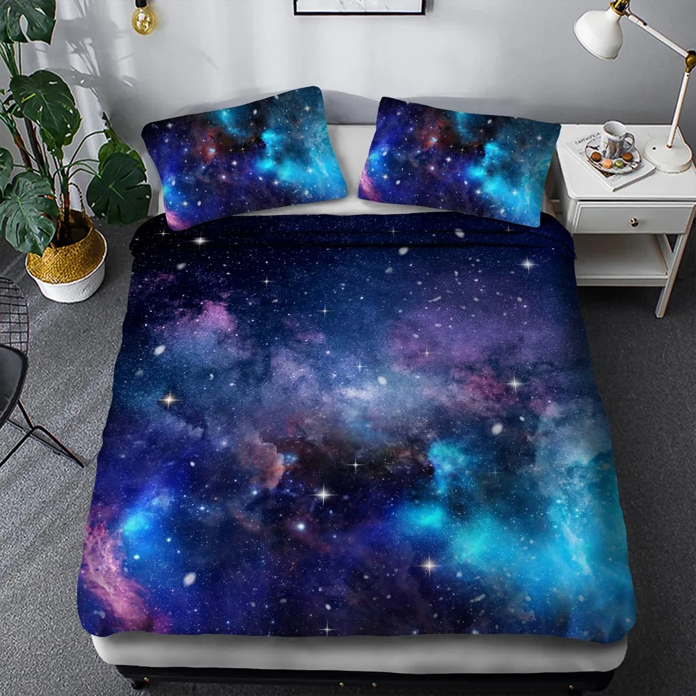 

Planet Universe of Stars 3D Quilt Duvet Doona Cover Set Single Double Queen King Print