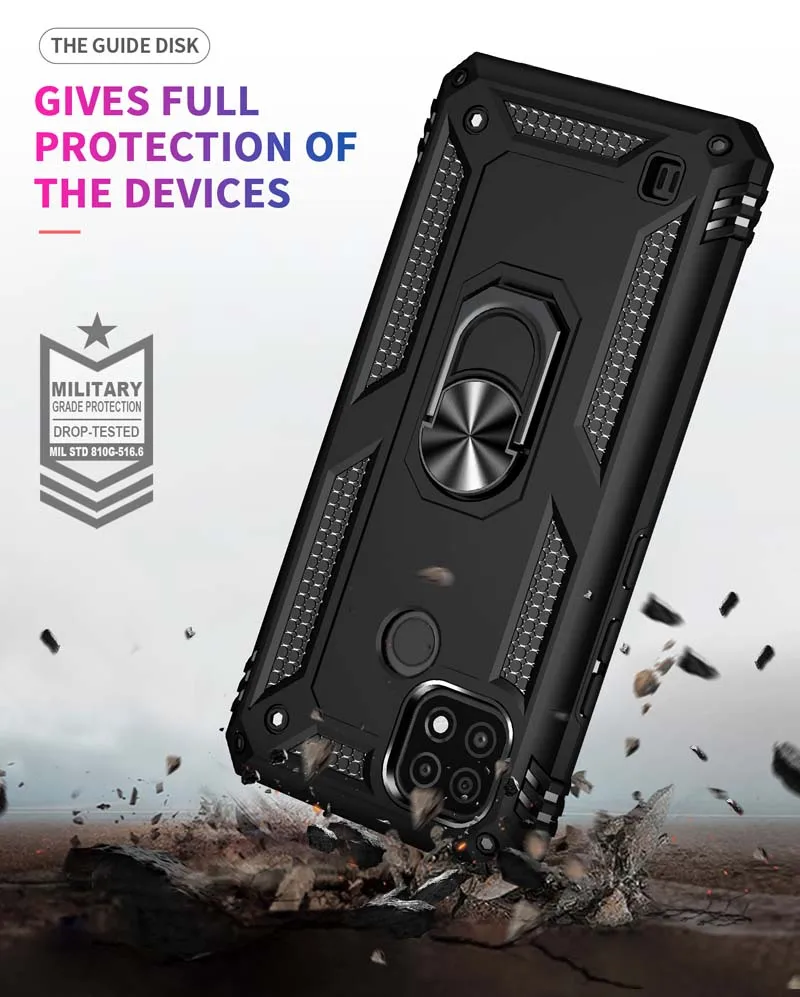 cell phone pouch with strap For Realme C21 C 21 Phone Case for Oppo A15 A15S A16 A53 A53S 2020 A54 A74 A93 A94 F17 F19 Pro Reno 5 Lite 4F 5F 5Z Armor Cover mobile phone case with belt loop