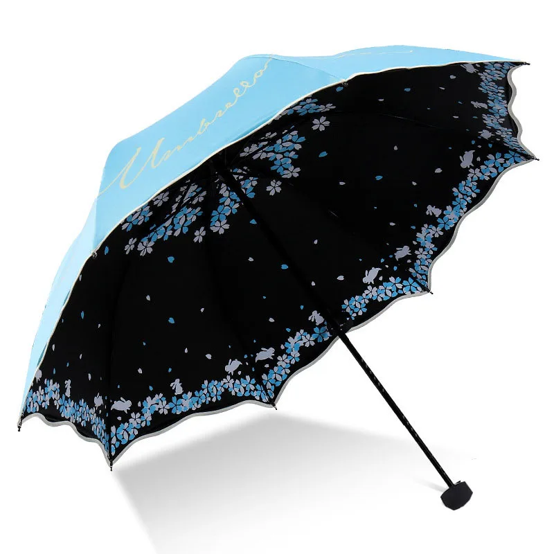 

Folding Umbrella For Women Brand Modish Female Anti-UV Windproof Rain Flower Sun Girl Parasol Pocket Umbrellas Girl Paraguas