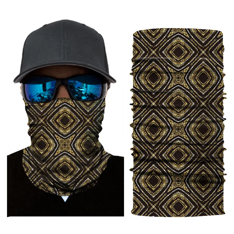 Polyester digital printing ethnic magic headband cycling outdoor sport seamless quick-drying neck gaiter scarf mask men wearing scarves