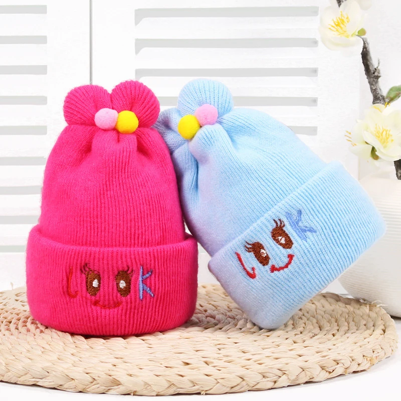 

Cute Solid Baby Hats Knit Wool Newborn Rabbit Ear Turban Beanie Warm Caps Soft Hat For Girls Boys Elastic Bonnet Autumn Winter