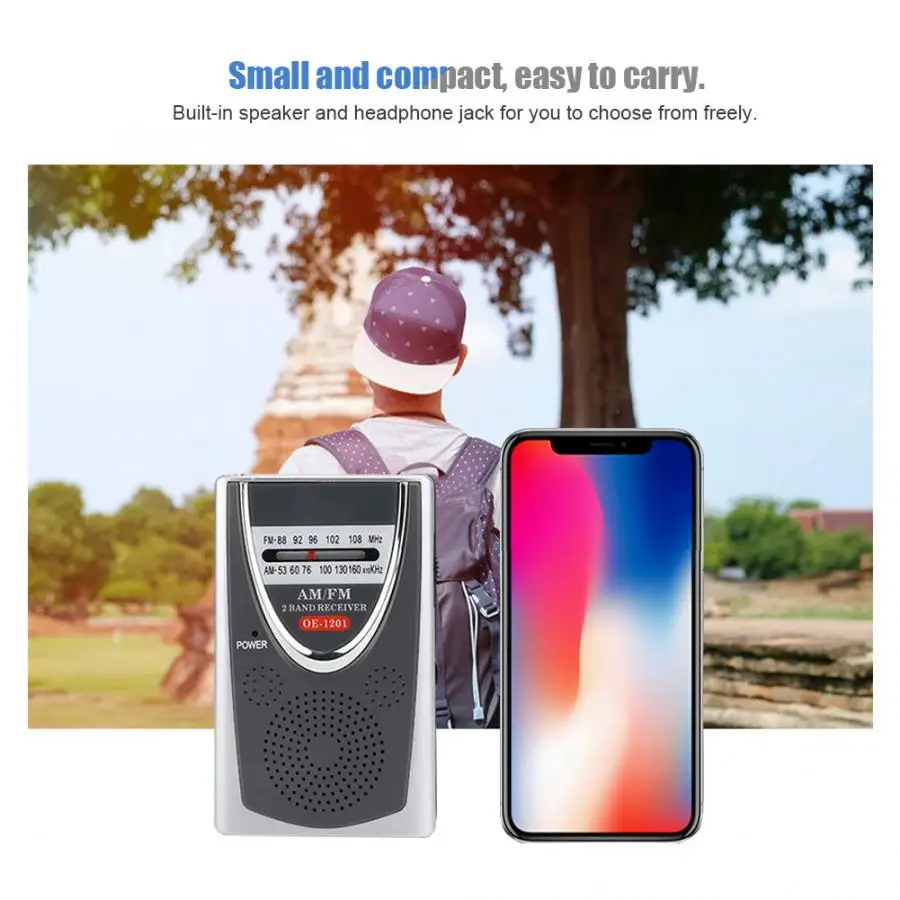 Мини Портативный двухдиапазонный FM/AM ручной настройки профессионального радио с