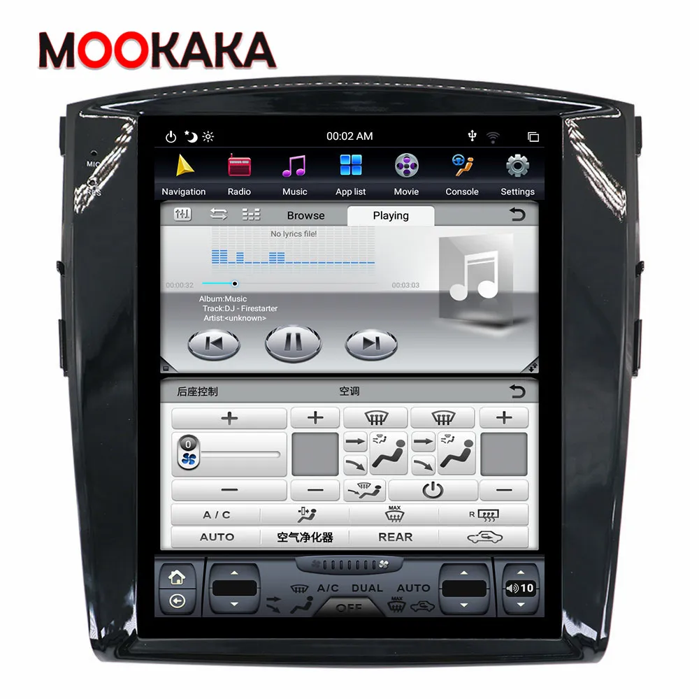 Tesla Multimedia Screen PX6 Android 9.0 Car Radio Player For MITSUBISHI PAJERO V97 V93 Shogun Montero Car GPS Navigation CARPLAY