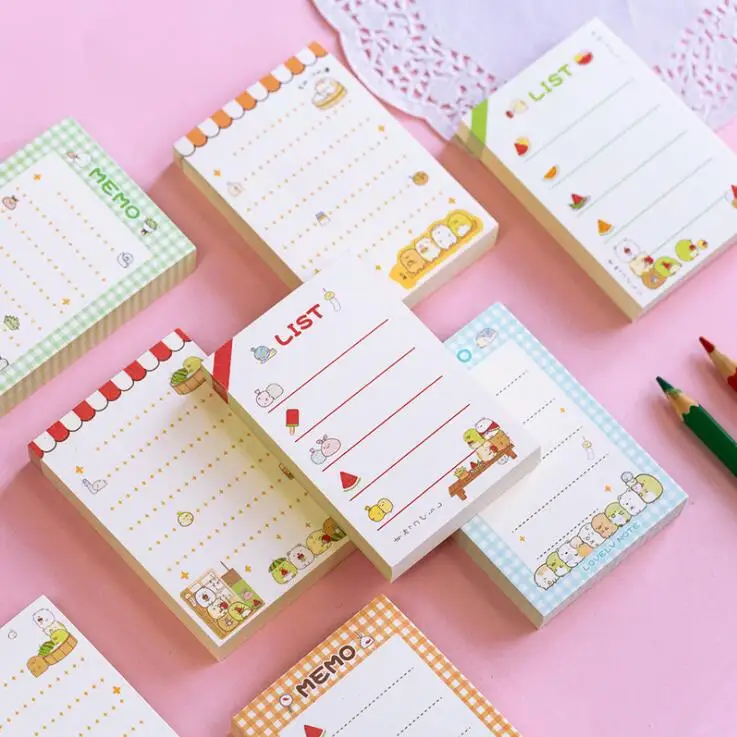 2020 2021 Sharkbang 100 листов Kawaii мультфильм Корейский MemoPads блокнот для записей чтобы