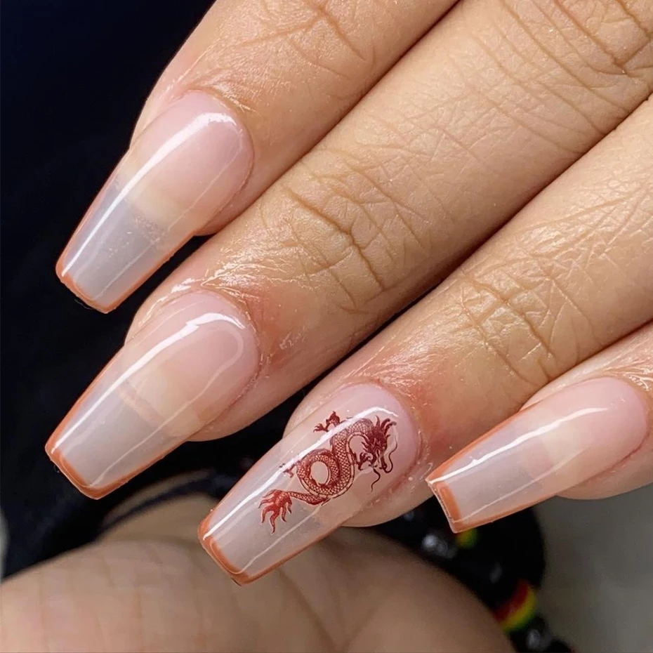 3d Oriental Western Dragon Sliders For Nails Snake Sexy Lady Adhesive  Sticker Temporary Tattoo Polishing Decor Decal Le145-152 - Stickers &  Decals - AliExpress