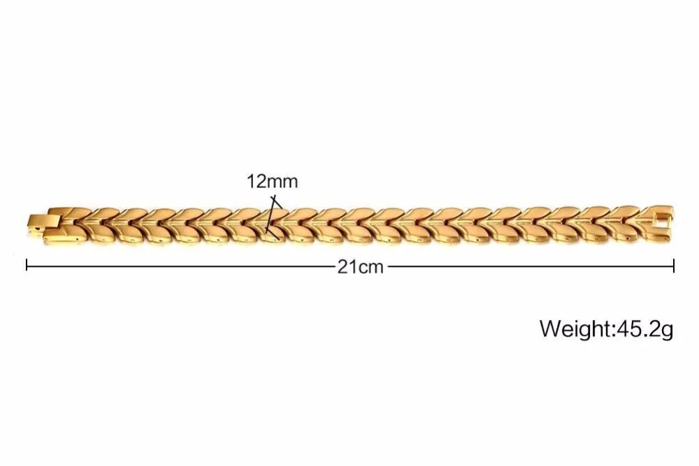 Mens bracelets Elegant Titanium Stainless steel Magnetic Therapy Bracelet Pain Relief for Arthritis and Carpal Tunnel pulsera Fashion Jewelry gold 112