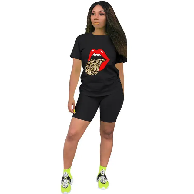 Biker Shorts Sets T-shirt - AliExpress