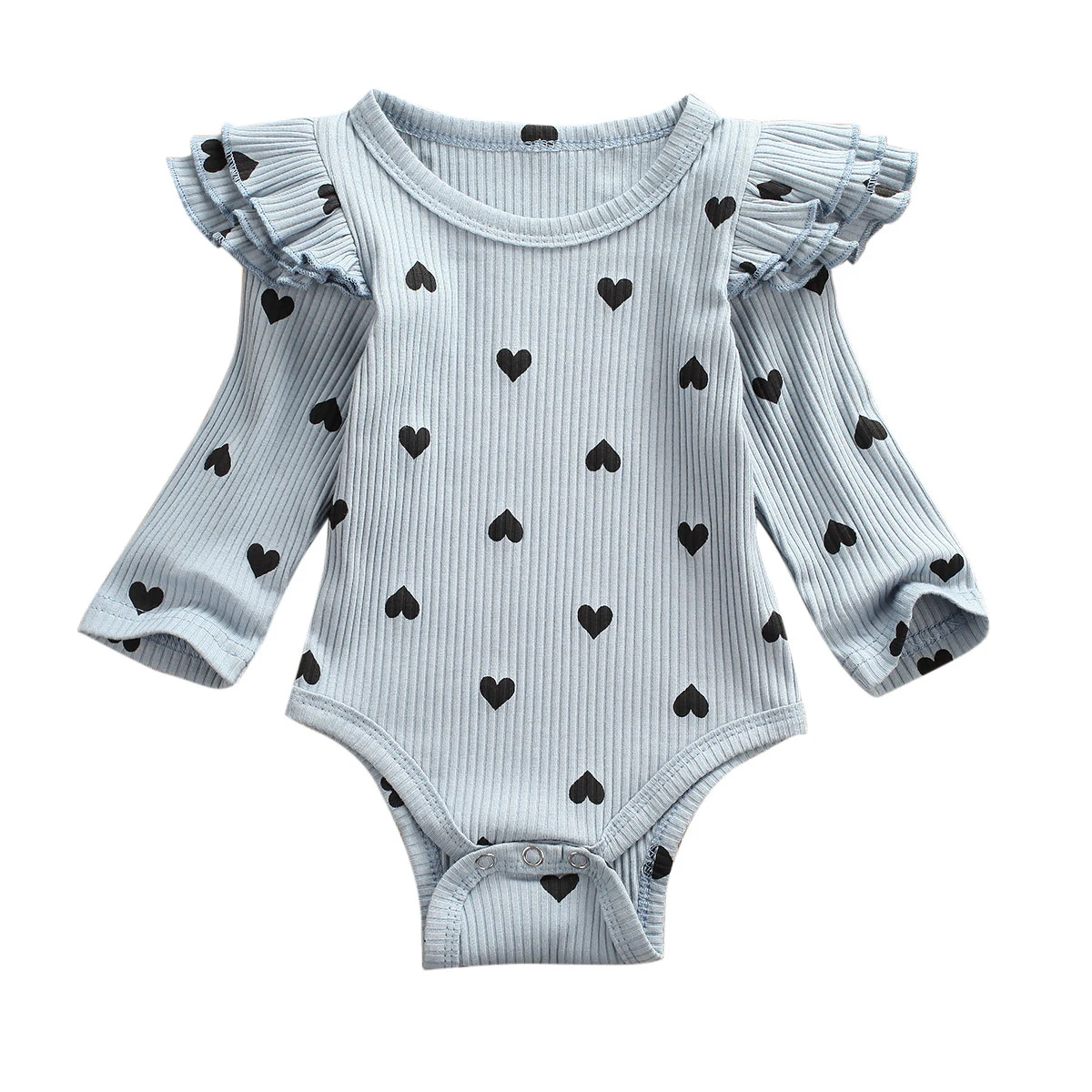 Newborn Baby Girls Boys Ruffle Romper Jumpsuit Bodysuit Playsuit Outfits Clothes |