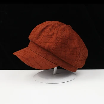 

New hat female spring and summer leisure wild octagonal cap tide British sunshade sunscreen sun hat newsboy hat