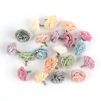 

10Pcs/lot 3CM Silk Artificial Flowers Peony Flower Head For Wedding Home Decoration Fake Flowers DIY Handmade Craft Accessories