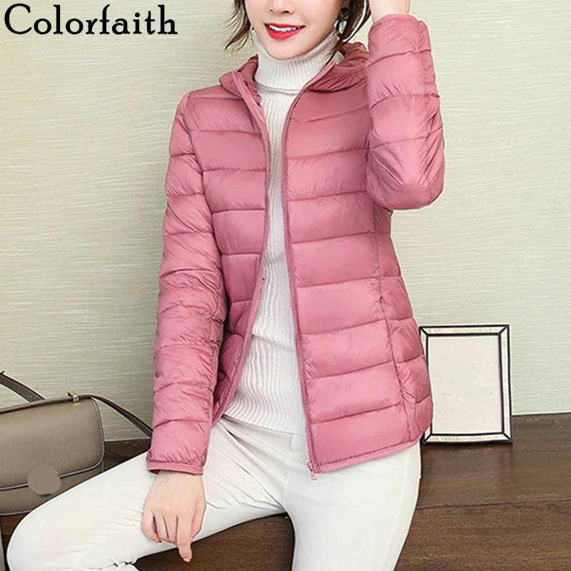 Colorfaith новинка 2019 женские куртки осенне-зимнее пальто с карманами стеганое
