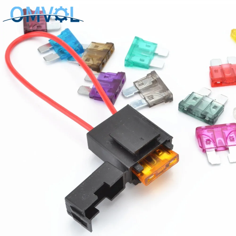 1 комплект Автомобильный держатель предохранителя с обжимной клеммой Средний