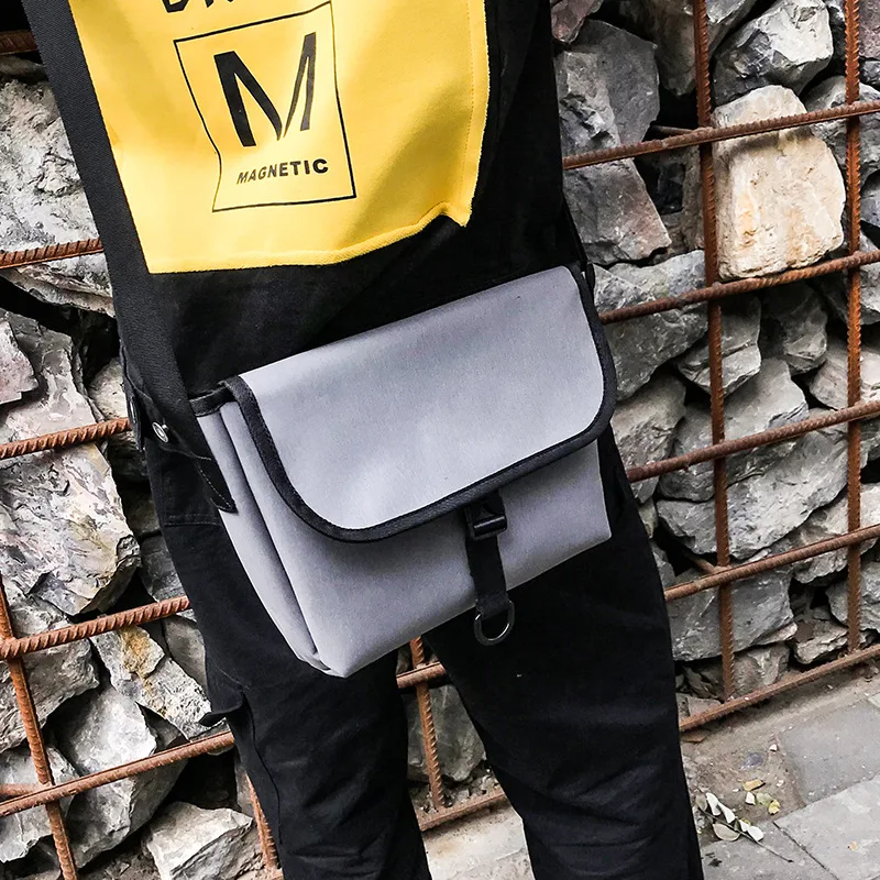 

Korean Men's Bag Student's Single Shoulder Bag Flipped Bag Chao Men's Street Leisure Single Shoulder Bag Fashion Bag