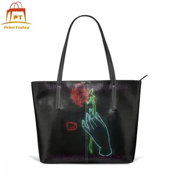 

Lil Peep Handbag LIL PEEP Ghostboy Top-handle Bags Large Capacity Street Leather Tote Bag Teenage Print Women Handbags