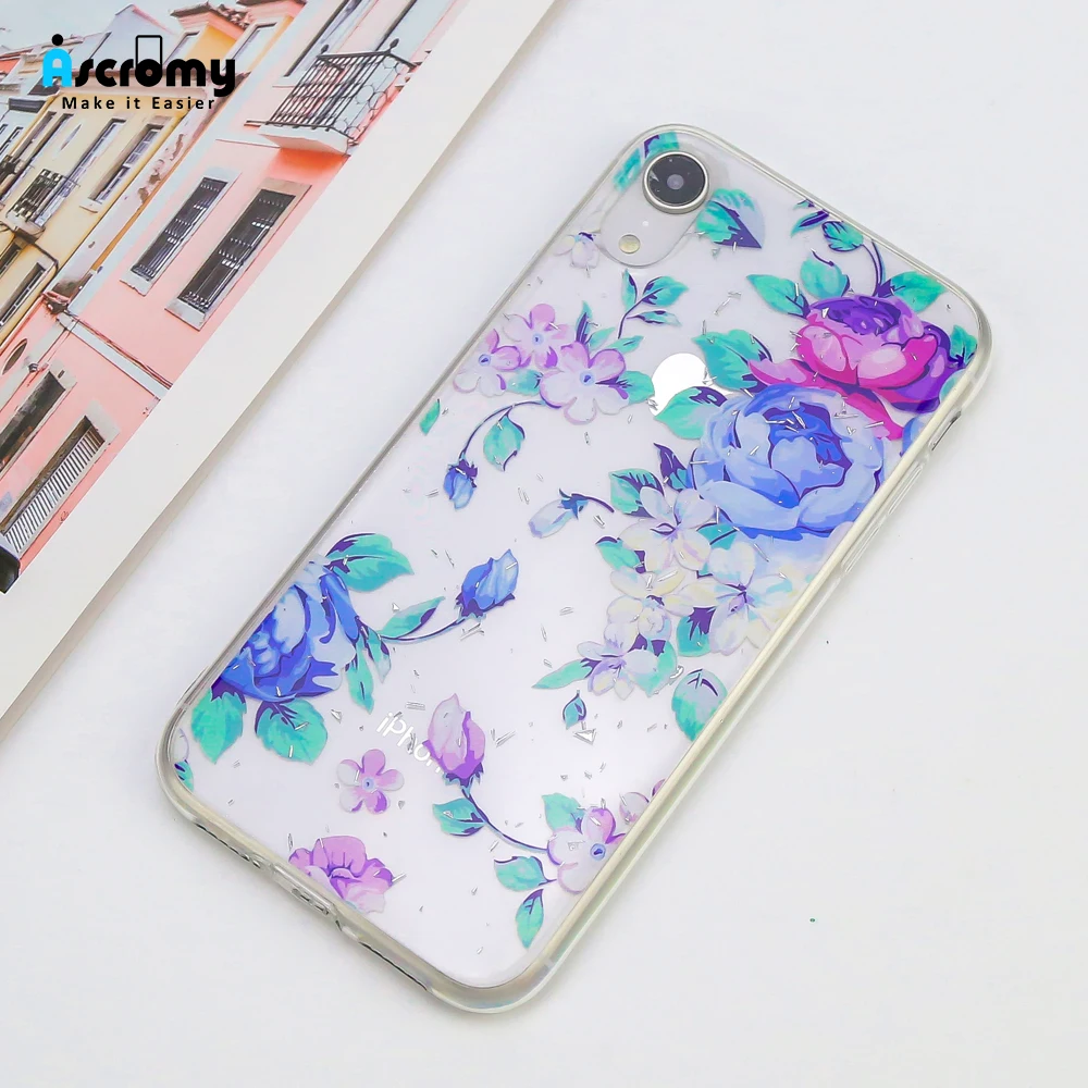 Силиконовый чехол с цветком XR для Iphone XS MAX мягкий симпатичный из ТПУ девочки 8 7 6 6s