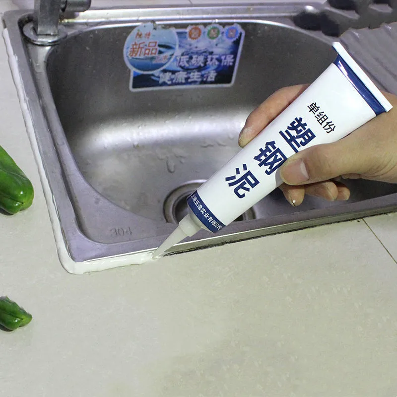 Description Picture 2 of item140g Toilet Base Mildew Proof Caulk Adhesives & Sealers Sink Waterproof White Seal Glue Doors and Windows Gap Fill in E11976