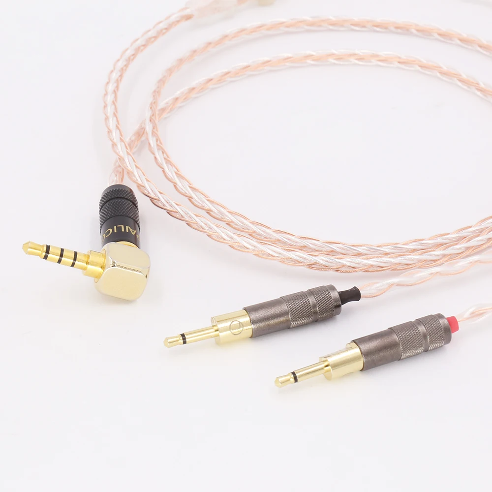 3 5mm Right Angled 4pole TRRS Re Zero Balanced Upgraded Audio Headphone Cable For HD700