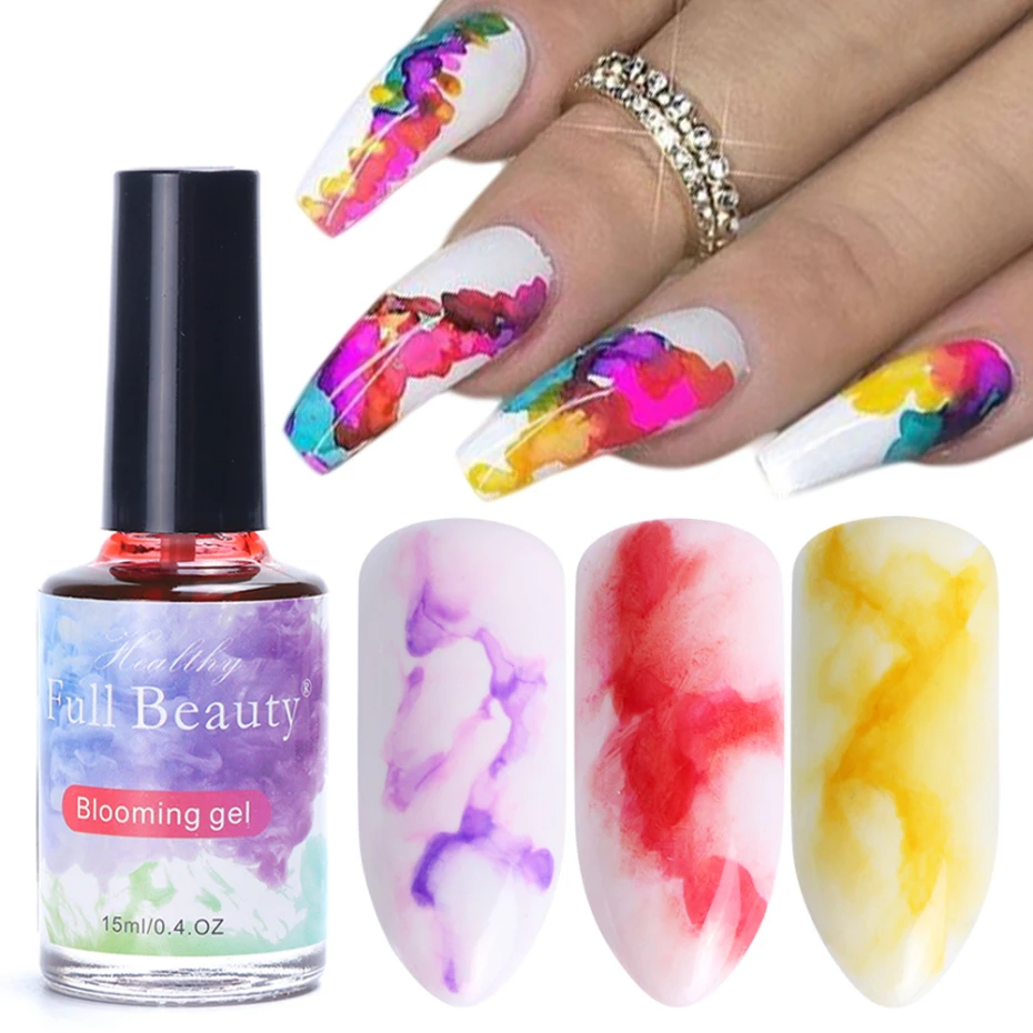 15Ml Nail Polish Watercolor Marble Ink Gel Varnish Gradient Lquid Smoke Effect Nail Art Diy Design Manicure Beauty Tools La895 3|Nail Gel| - Aliexpress