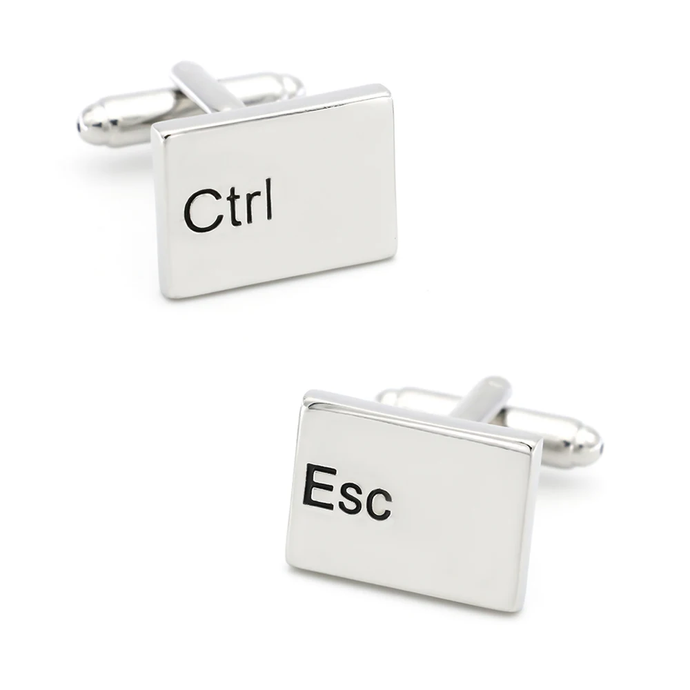Мужские Запонки с клавиатурой Esc & Ctrl качественный медный материал|Зажимы для