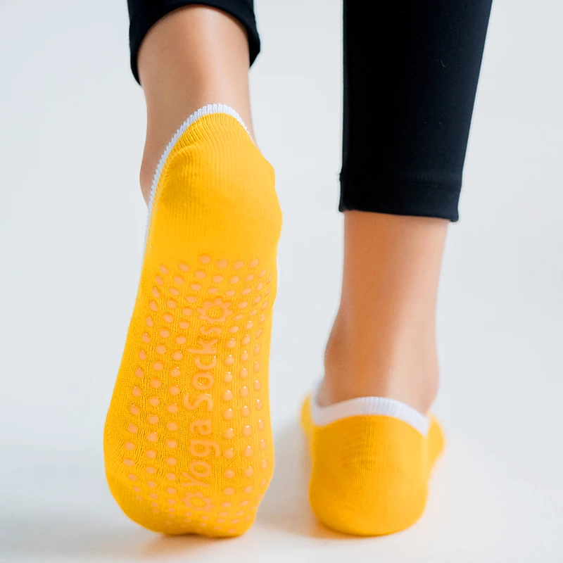 Yoga Socks 7 Color Big Size Women Yoga Socks Silicone Non Slip Pilates Socks Breathable Fitness Ballet Dance Cotton Sports Slippers yoga socks