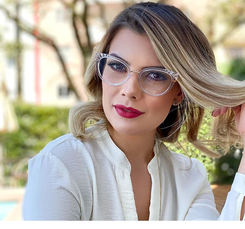 Ralferty frauen Gläser Rahmen Luxus Marke Designer Cat Eye Brille Optische Myopie Brillen Rahmen Für Frauen Oculos De Grau – Detail 1