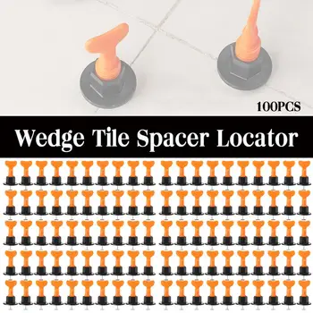 

100Pcs/Set Alignment Tile Leveling Wedges Tile Spacers System Flat Ceramic Leveler for Floor Wall Construction Tools Locator