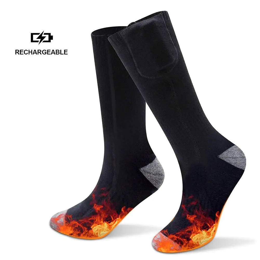 

1 Pair Rechargeable Battery Heated Socks Electric Feet Warmers Leg Warmer Keep Warm Winter Socks Men Women