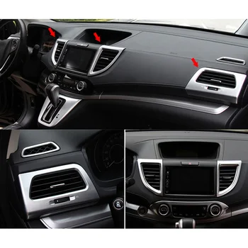 

4Pcs Car Interior Decals ABS Chrome Front Air Vent Dashboard Outlet Trim Cover For Honda CRV/CR-V 2012-2016