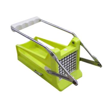 

Potato Chipper Multipurpose Restaurant Vegetable Slicer Home Practical French Fries Chip Cutter 2 Blades Stainless Steel Fruit