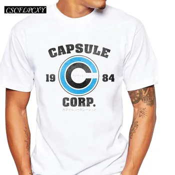 

Capsule Corp. Men T-Shirt Fashion Geometric Design Short Sleeve Casual Tops Hipster Male T Shirts Funny Cool Tee