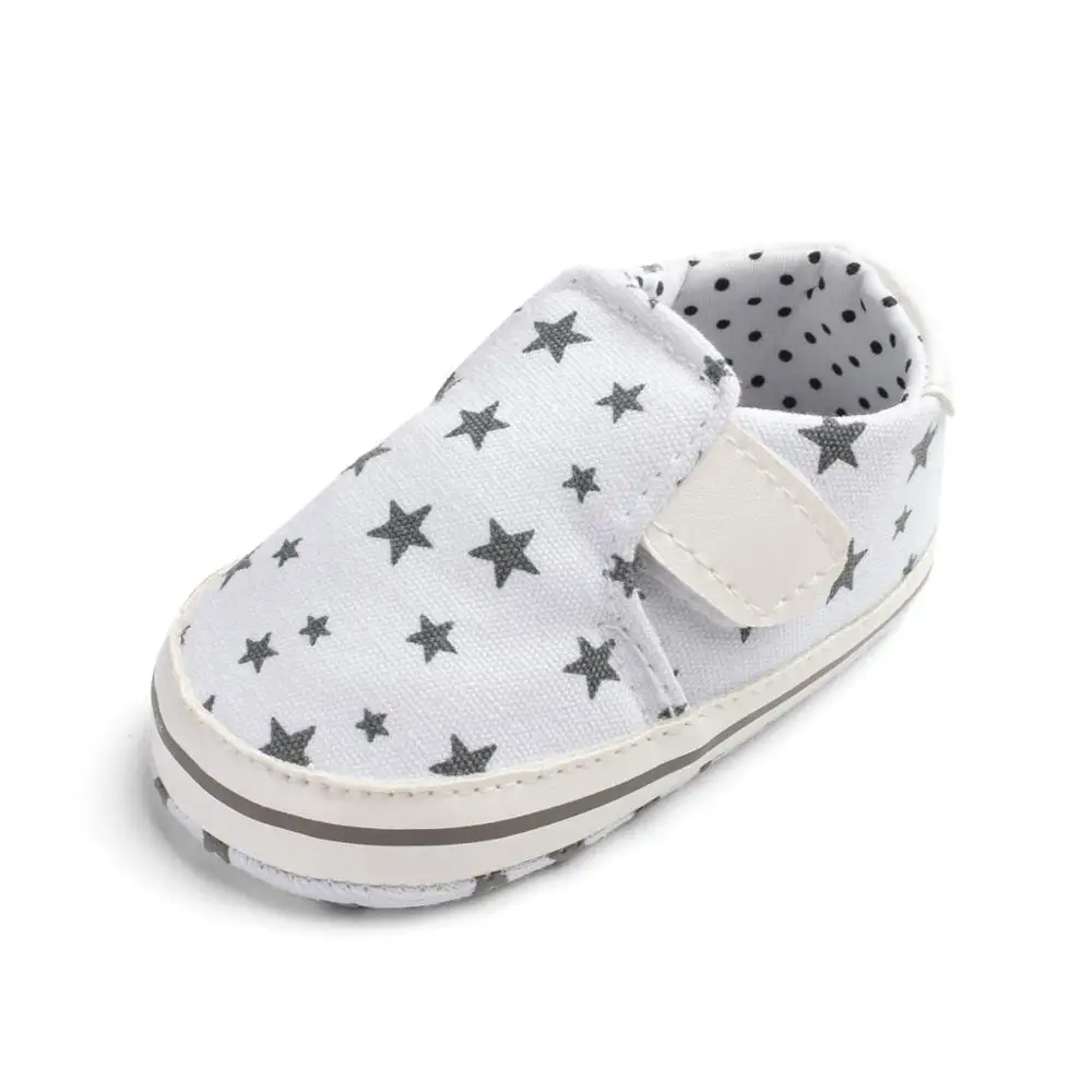 Newborn Baby Shoes First Walkers Toddler Printing Stars Soft Bottom Footwear Infant Crib Shoes Sneaker 0-18M Boys Girls Stars