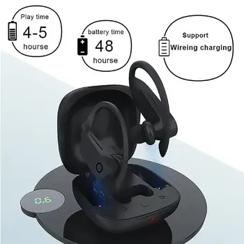 

Earhook Sports Headset Running Bluetooth Earphones With Mic Led Display Ture Wireless Earphones IPX6 Waterproof Earbuds