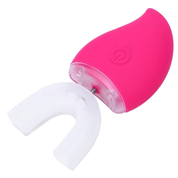 

Electric Toothbrush Sonic Wave Wireless Rechargeable 360 Degree Auto Disinfecting Silicone Toothbrush U Shape Timer Whitening#